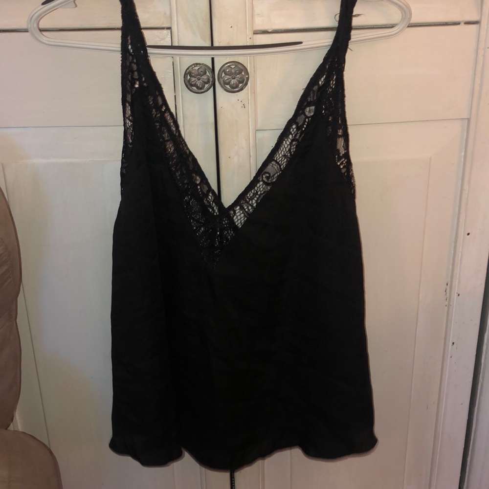 lace silk tank